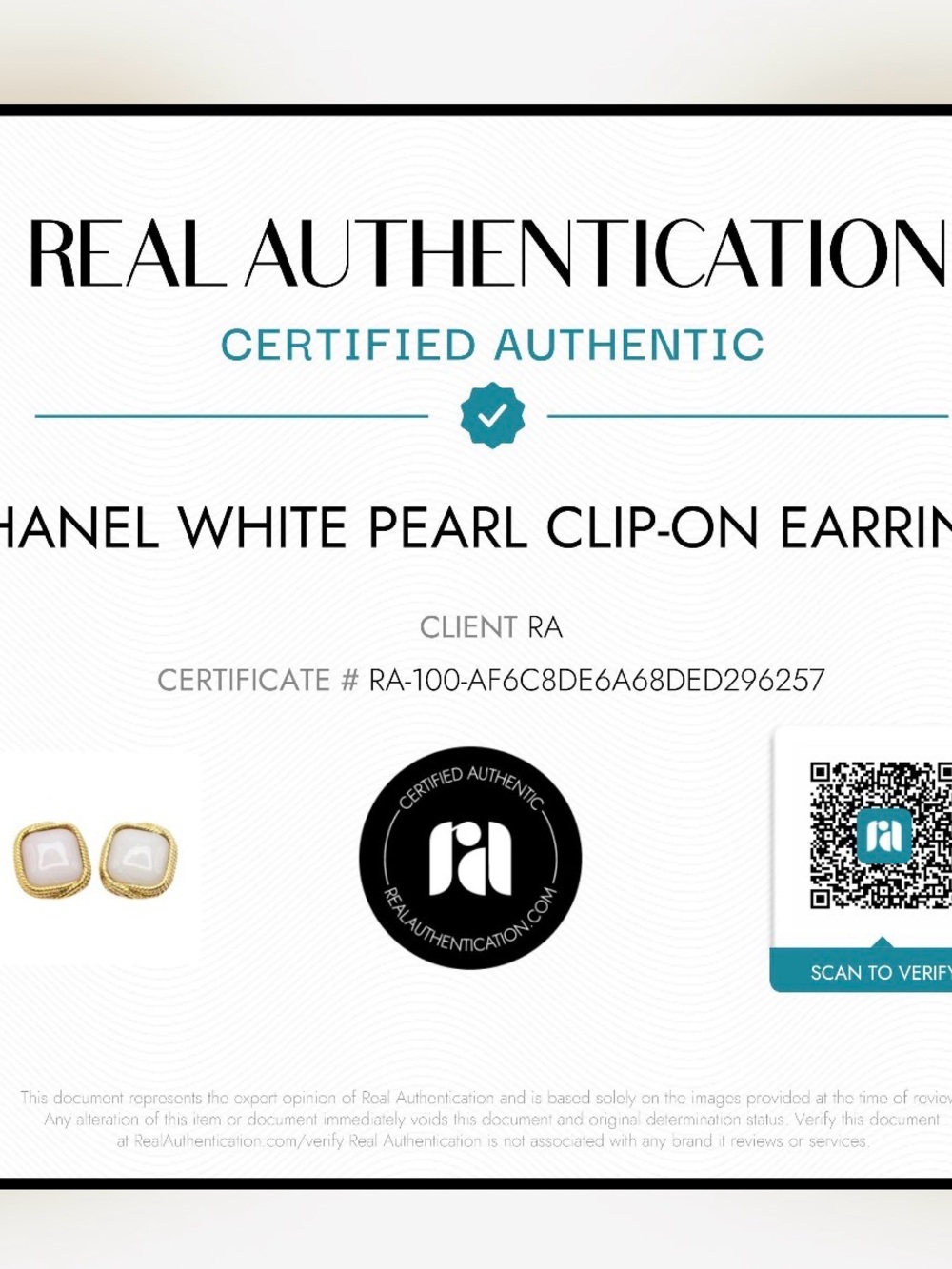 Authentic vintage 1993 Chanel Earrings w/Gripoix poured glass & gold border - Picture 7 of 16